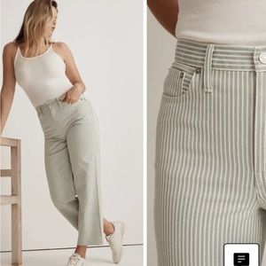 Madewell Perfect vintage wide leg jeans subtle stripe 26